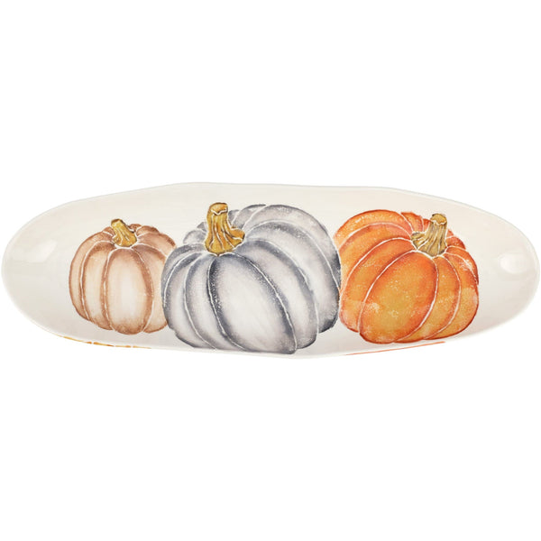 Pumpkins Narrow Oval Platter