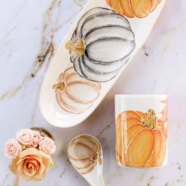 Pumpkins Narrow Oval Platter