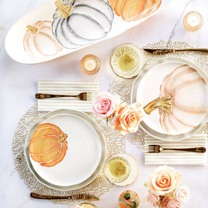 Pumpkins Narrow Oval Platter