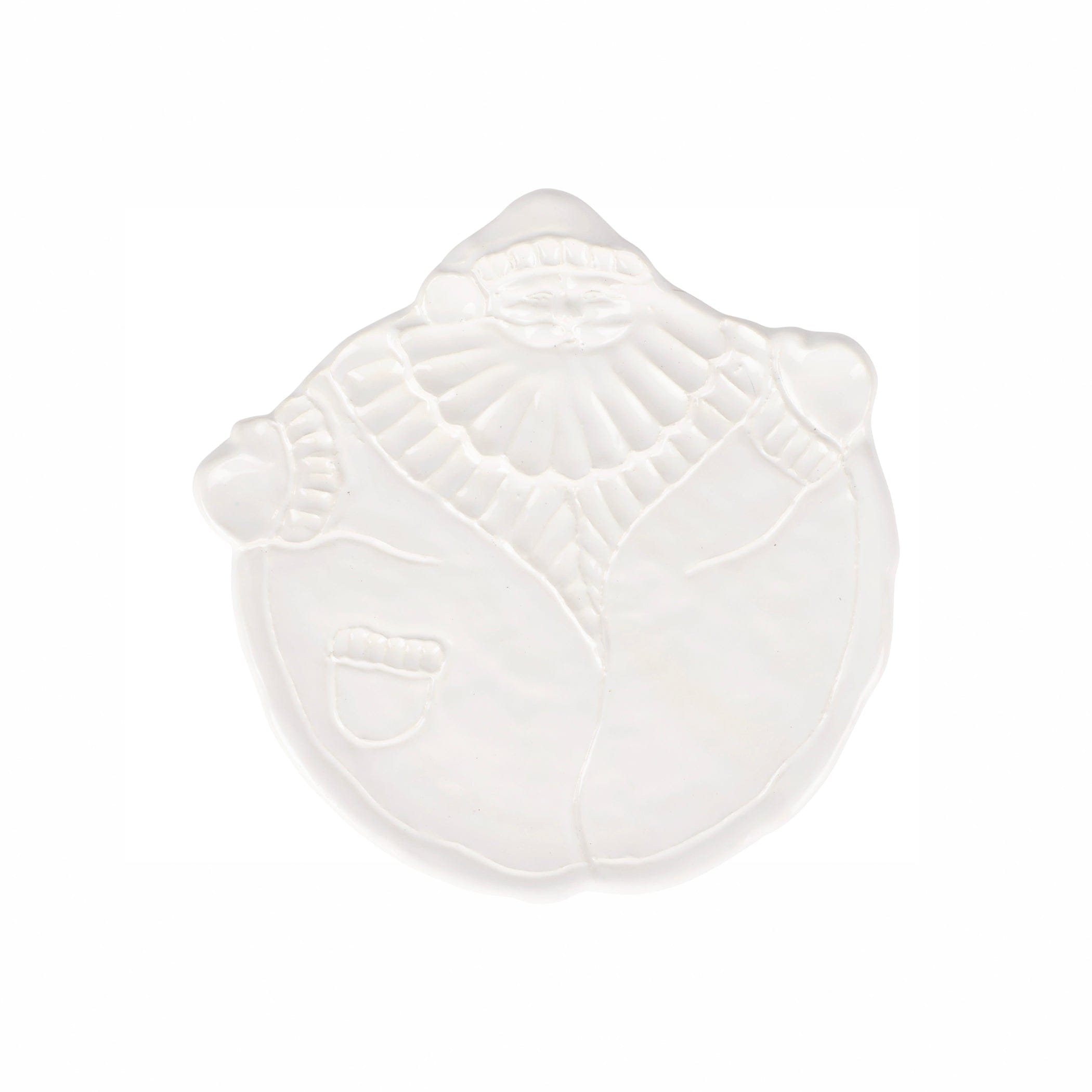 イタリア製　Vietri Italy ジュエリーボックス総花柄　セラミック Pietra Natale Figural Santa Salad Plate – VIETRI