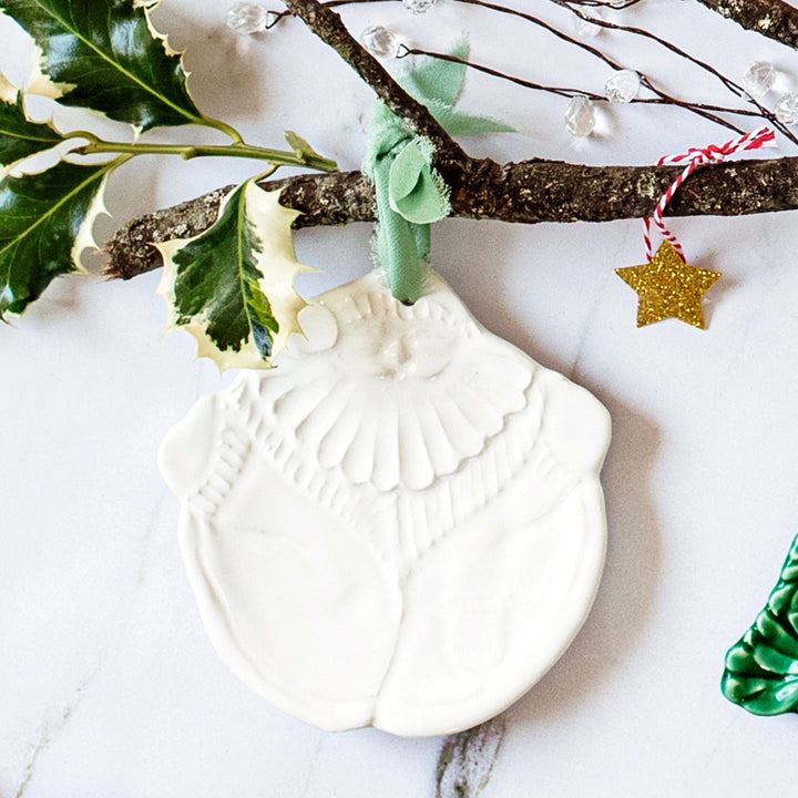 Pietra Natale Figural Santa Ornament