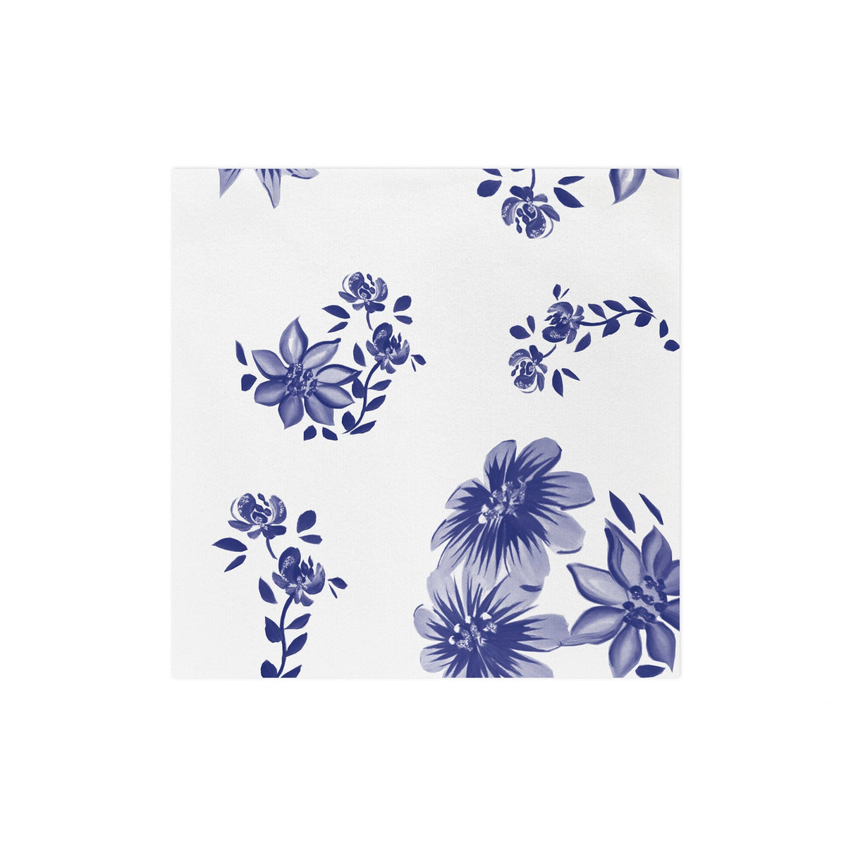Papersoft Napkins Blue and White Floral Dinner Napkins (Pack of 20)