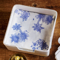 Papersoft Napkins Blue and White Floral Dinner Napkins (Pack of 20)