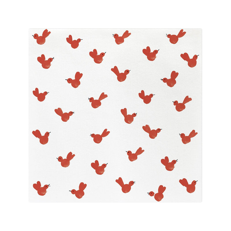 Papersoft Napkins Red Bird Dinner Napkins (Pack of 50)
