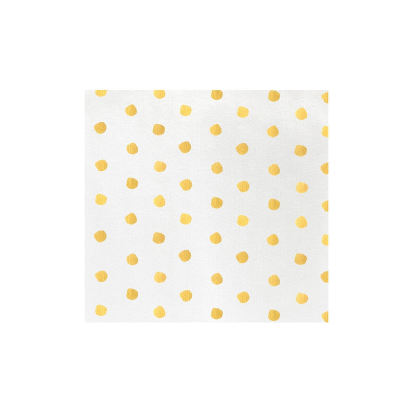 Papersoft Napkins Yellow Dot Dinner Napkins (Pack of 50)