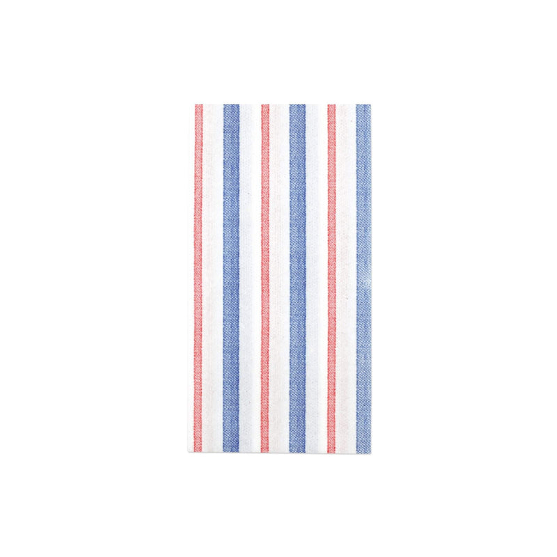 Papersoft Napkins Americana Stripe Guest Towels (Pack of 50) - White