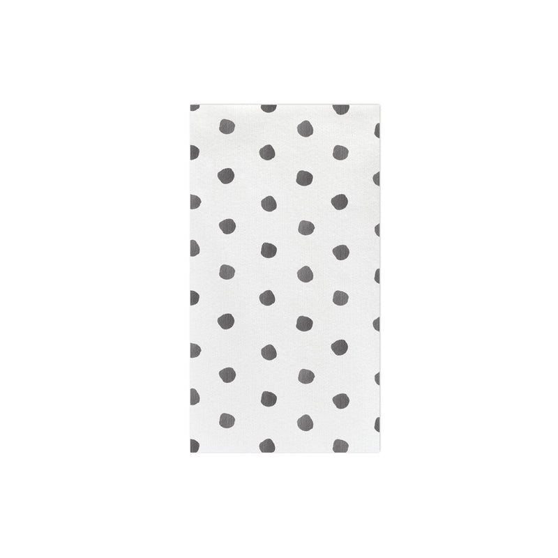Papersoft Napkins Dot Gray Guest Towels (Pack of 50)