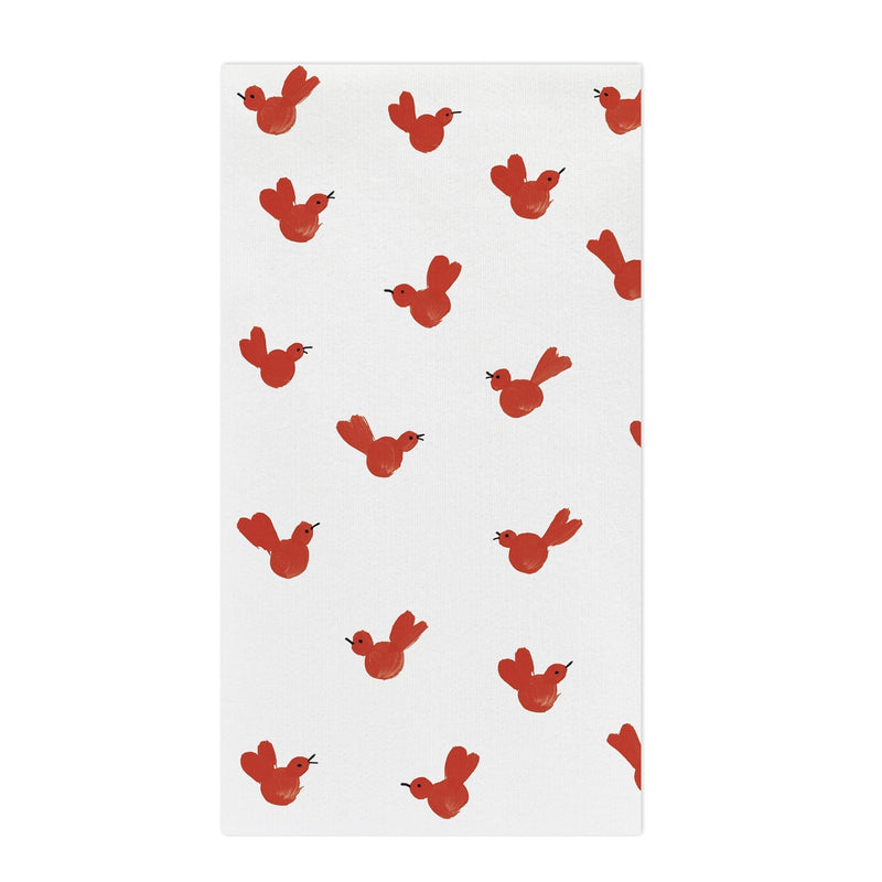 Papersoft Napkins Red Bird Guest Towels (Pack of 50)