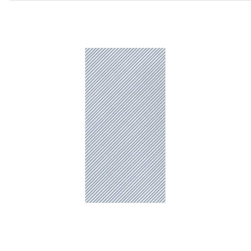 Papersoft Napkins Blue Seersucker Stripe Guest Towels (Pack of 50)