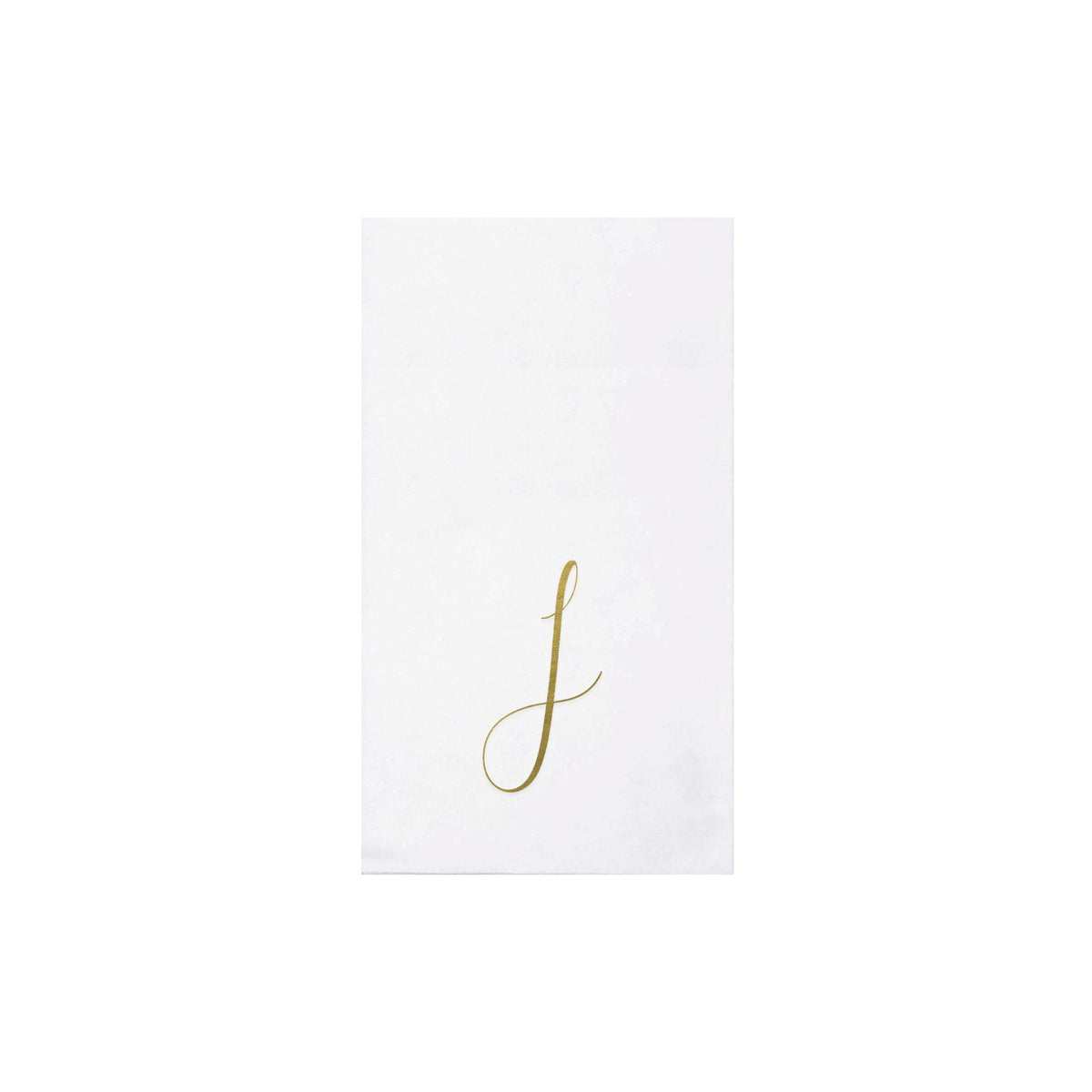 Papersoft Napkins Gold Monogram Guest Towels - J (Pack of 20)