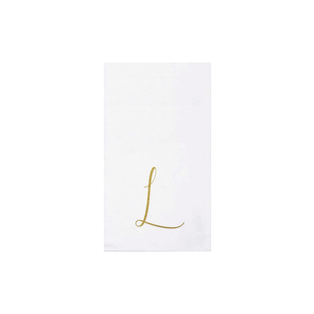 Papersoft Napkins Gold Monogram Guest Towels - L (Pack of 20)