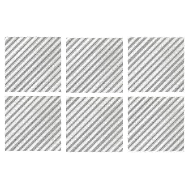 Papersoft Napkins Seersucker Stripe Gray Cocktail Napkins (Pack of 20) - Set of 6