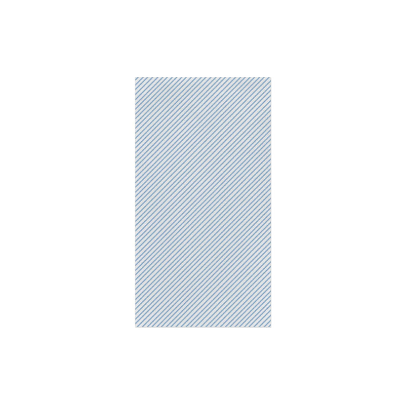 Papersoft Napkins Light Blue Seersucker Stripe Guest Towels  (Pack of 20)