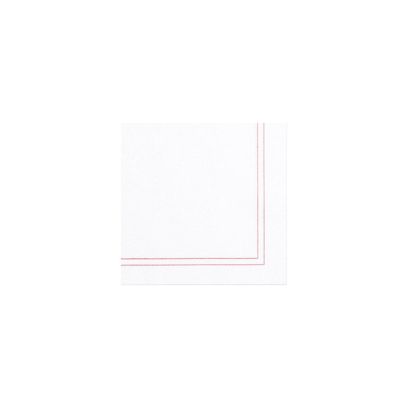 Papersoft Napkins Linea Red Cocktail Napkins (Pack of 20)