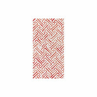 Papersoft Napkins Greek Key Red Guest Towels (Pack of 20)