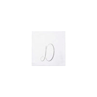 Papersoft Napkins Monogram Cockail Napkins Pack of 20 - D Silver