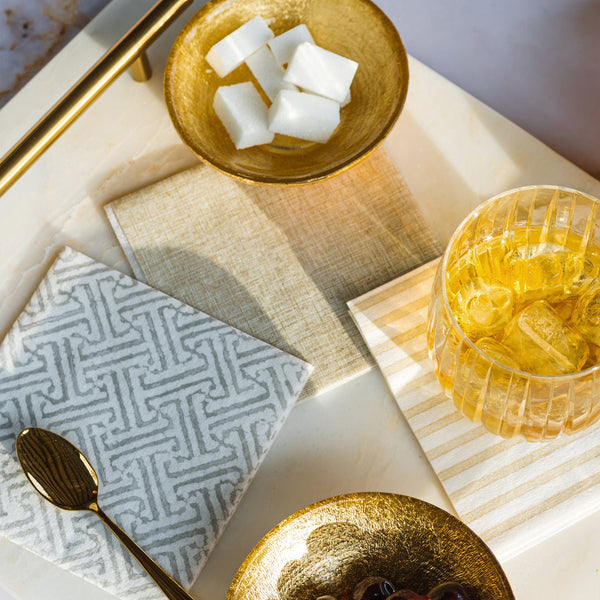 Papersoft Napkins Easy Taupe Cocktail Napkins (Pack of 20)