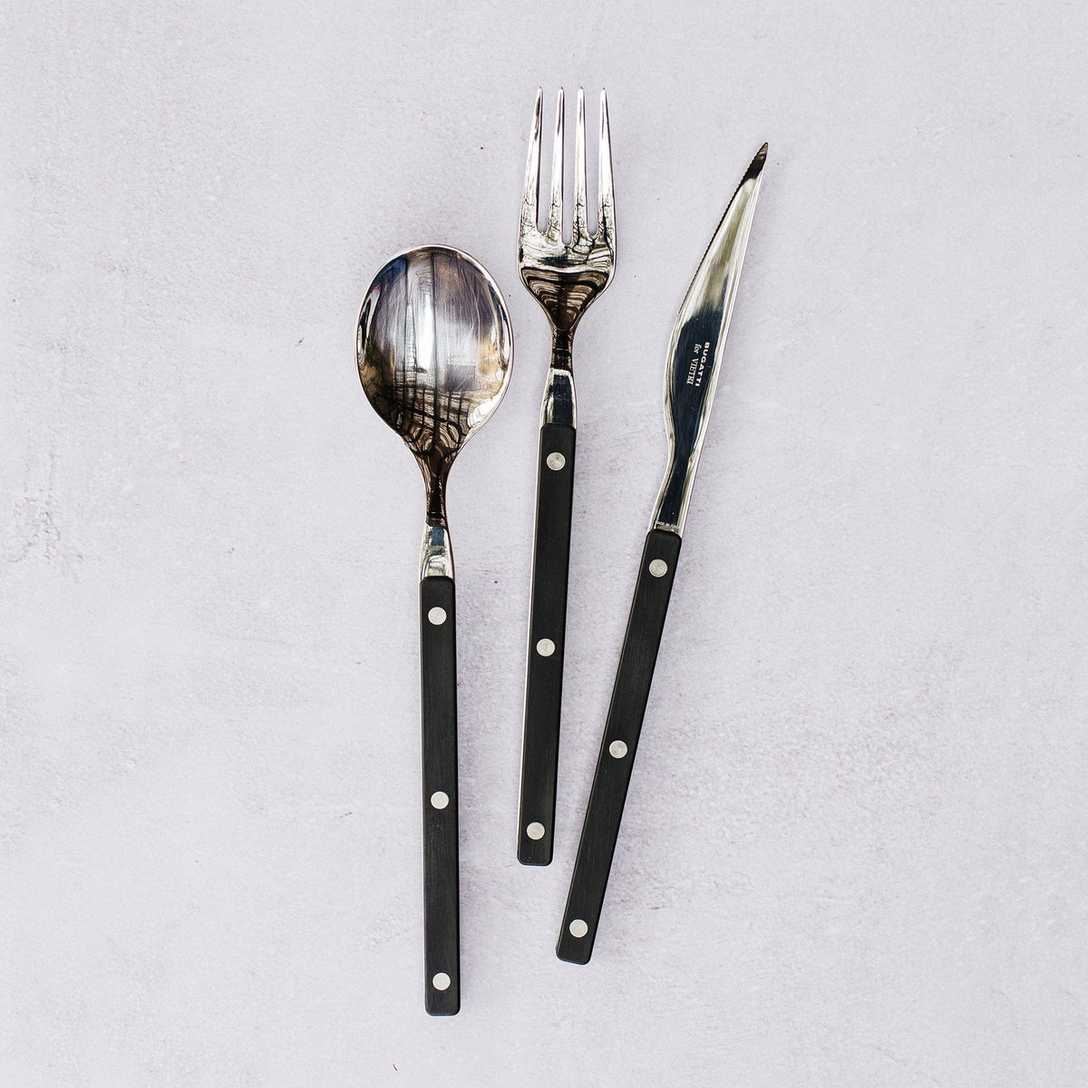 Pastello Black Three-Piece Place Setting