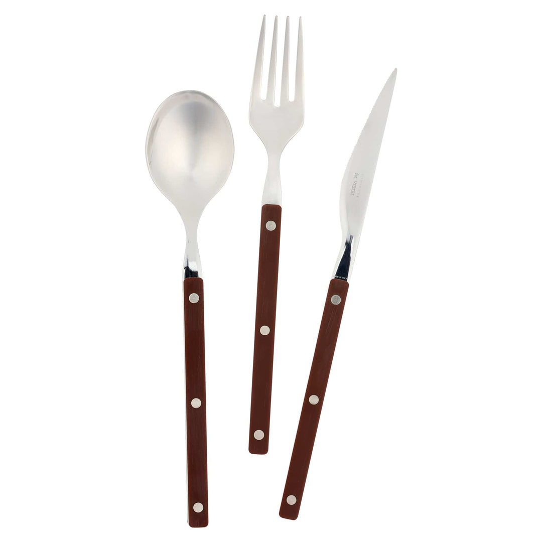 Pastello Brown Three-Piece Place Setting