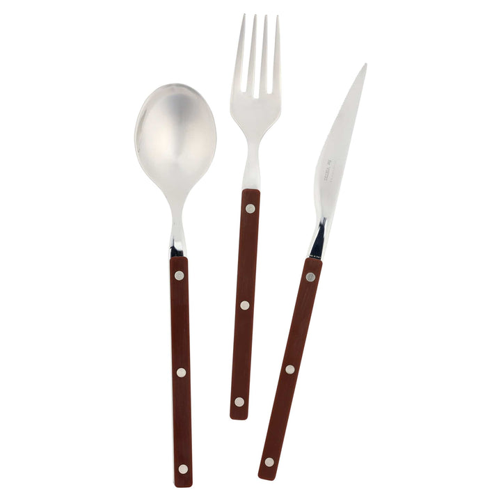 Pastello Brown Three-Piece Place Setting