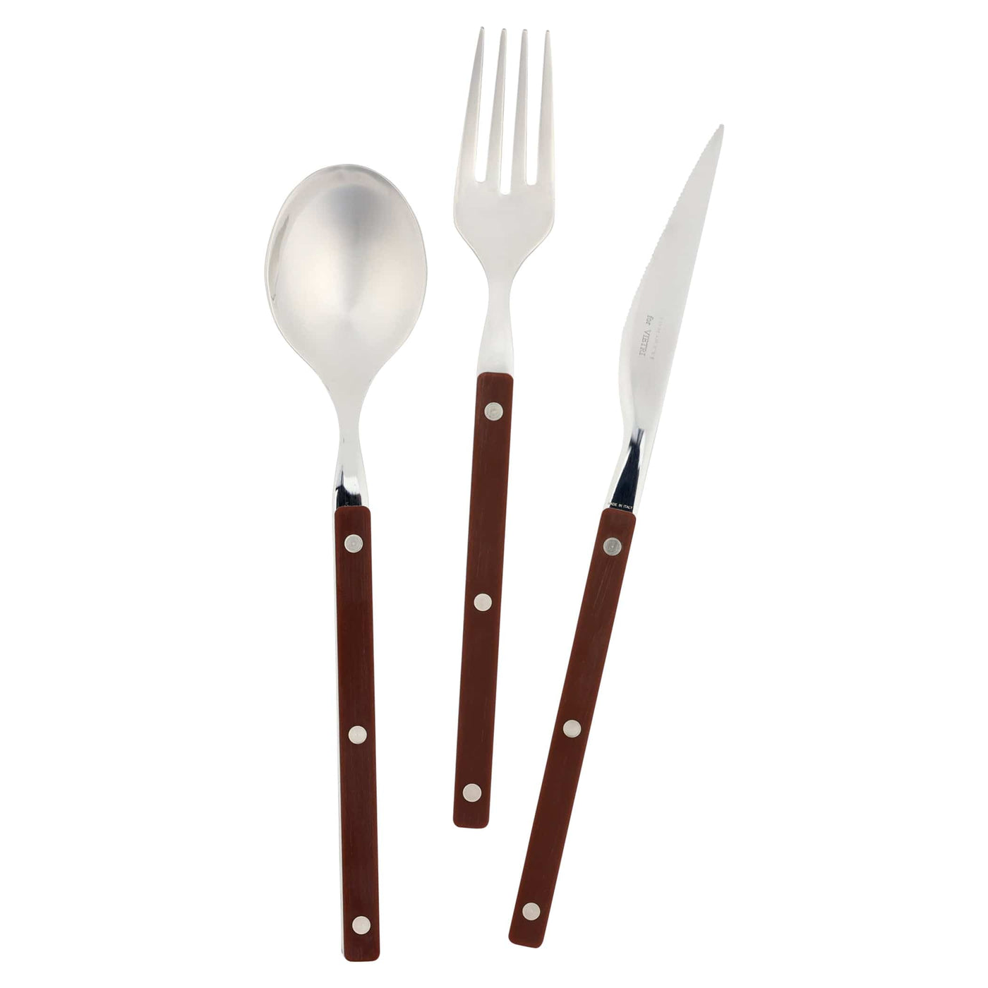 Pastello Brown Three-Piece Place Setting