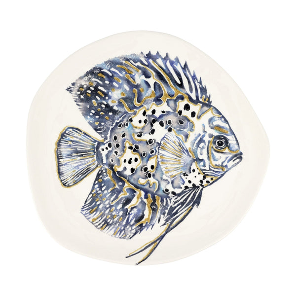 Reef Discus Fish Oblong Round Platter