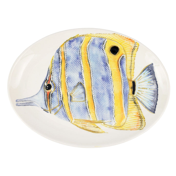 Reef Butterfly Fish Oval Platter