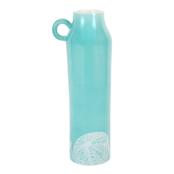 Reef Medium Aqua Tall Handled Vase