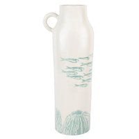 Reef Large White Tall Handled Vase