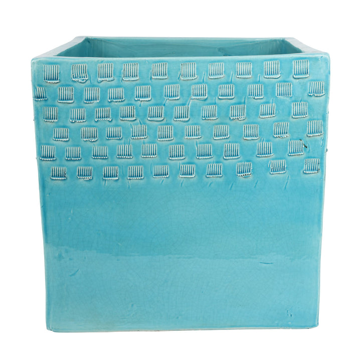 Rustic Garden Turquoise Large Planter