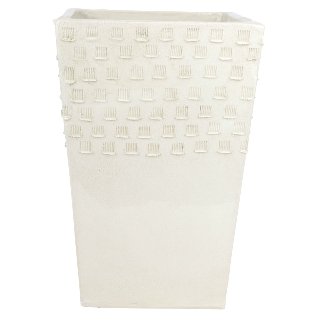 Rustic Garden Ivory Tall Planter