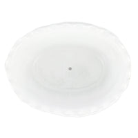 Rustic Garden White Ruffle Oval Planter