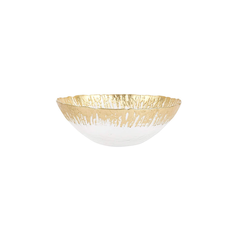 Rufolo Glass Gold Brushstroke Small Bowl