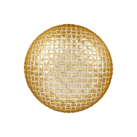 Rufolo Glass Gold Basketweave Small Serving Bowl