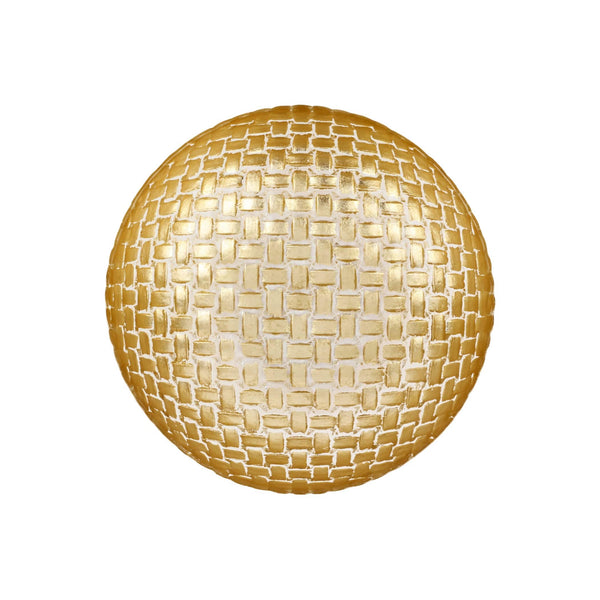 Rufolo Glass Gold Basketweave Small Serving Bowl