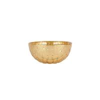 Rufolo Glass Gold Basketweave Dipping Bowl