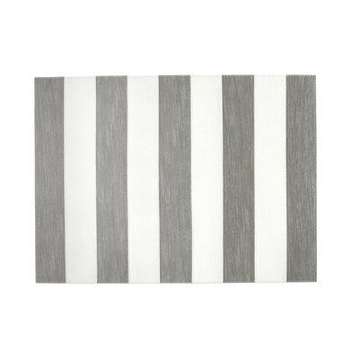 Reversible Placemats Gray/White Striped Rectangular Placemat