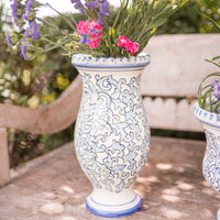 Scorrimento Blu Tall Vase