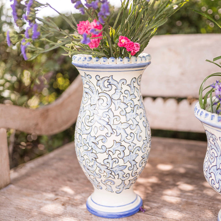 Scorrimento Blu Tall Vase