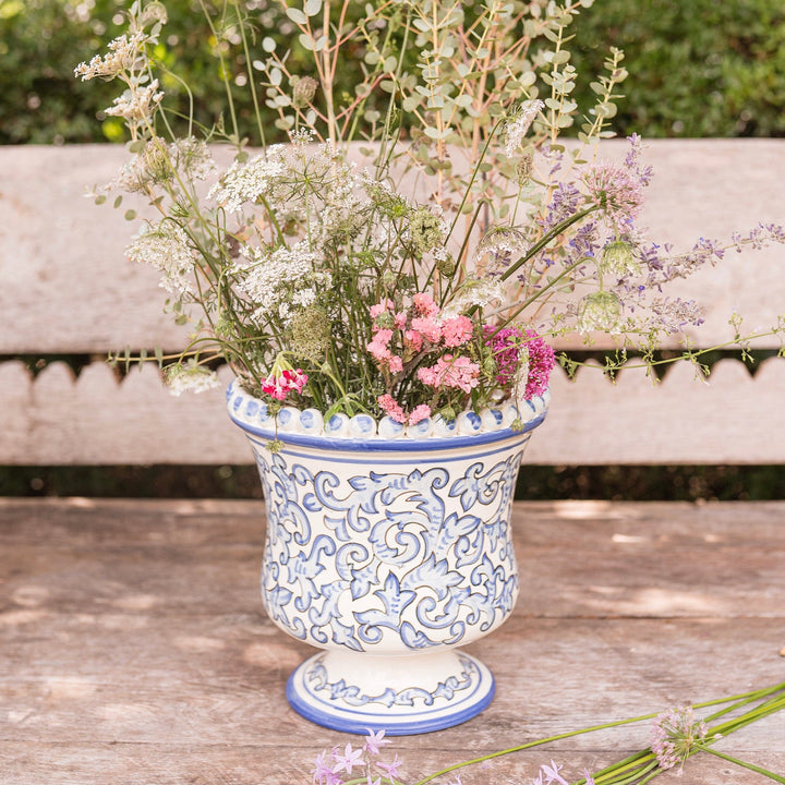Scorrimento Blu Small Planter