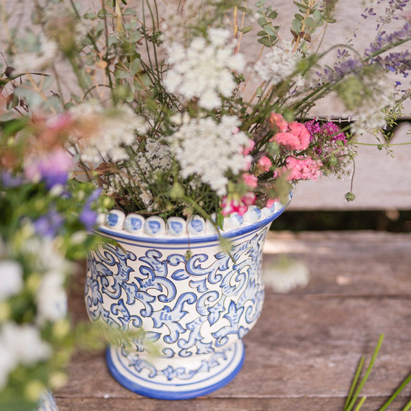 Scorrimento Blu Small Planter