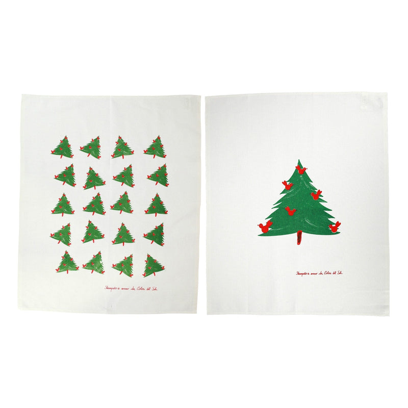 Siciliano Linens Holiday Tree Dish Towels - Set of 2