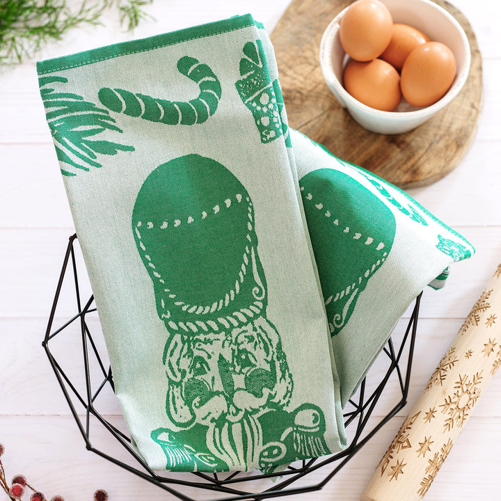 Strofinaccio Green Nutcracker Dish Towels - Set of 2