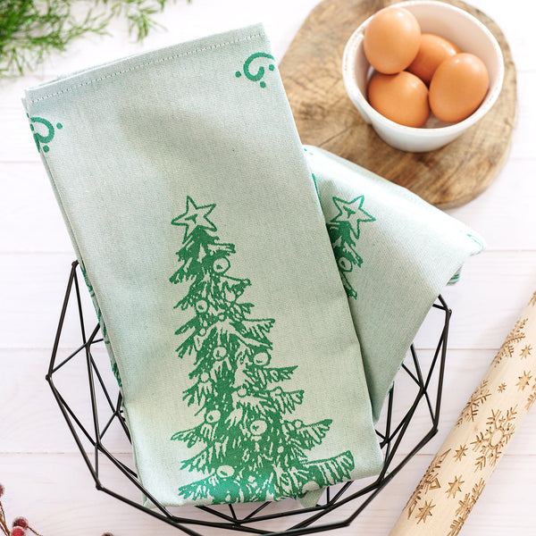 Strofinaccio Green Tree Dish Towels - Set of 2