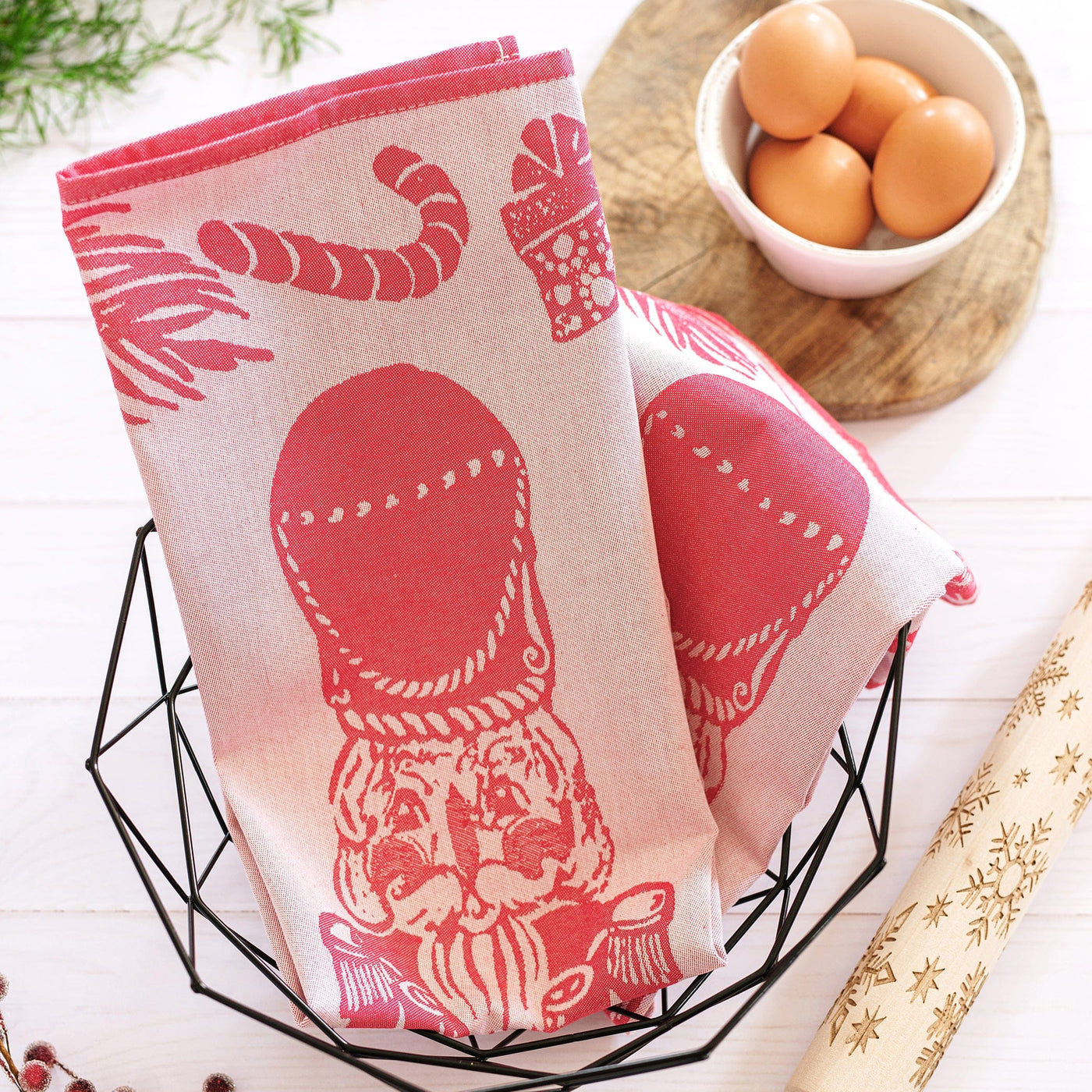 Strofinaccio Red Nutcracker Dish Towels - Set of 2
