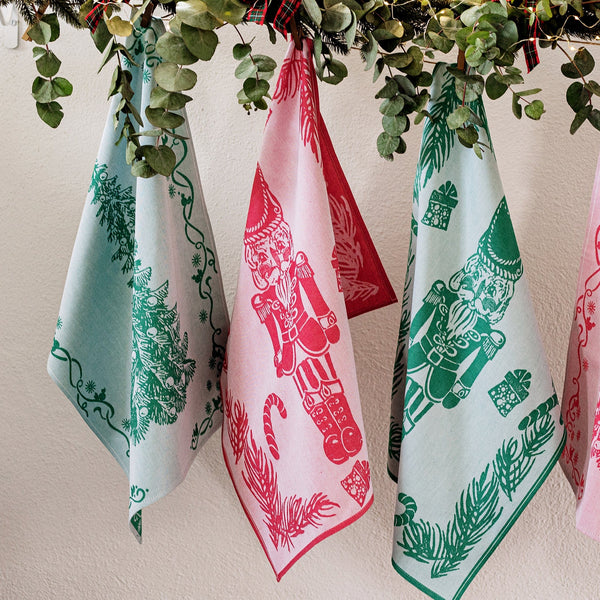 Strofinaccio Red Nutcracker Dish Towels - Set of 2