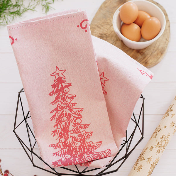 Strofinaccio Red Tree Dish Towels - Set of 2