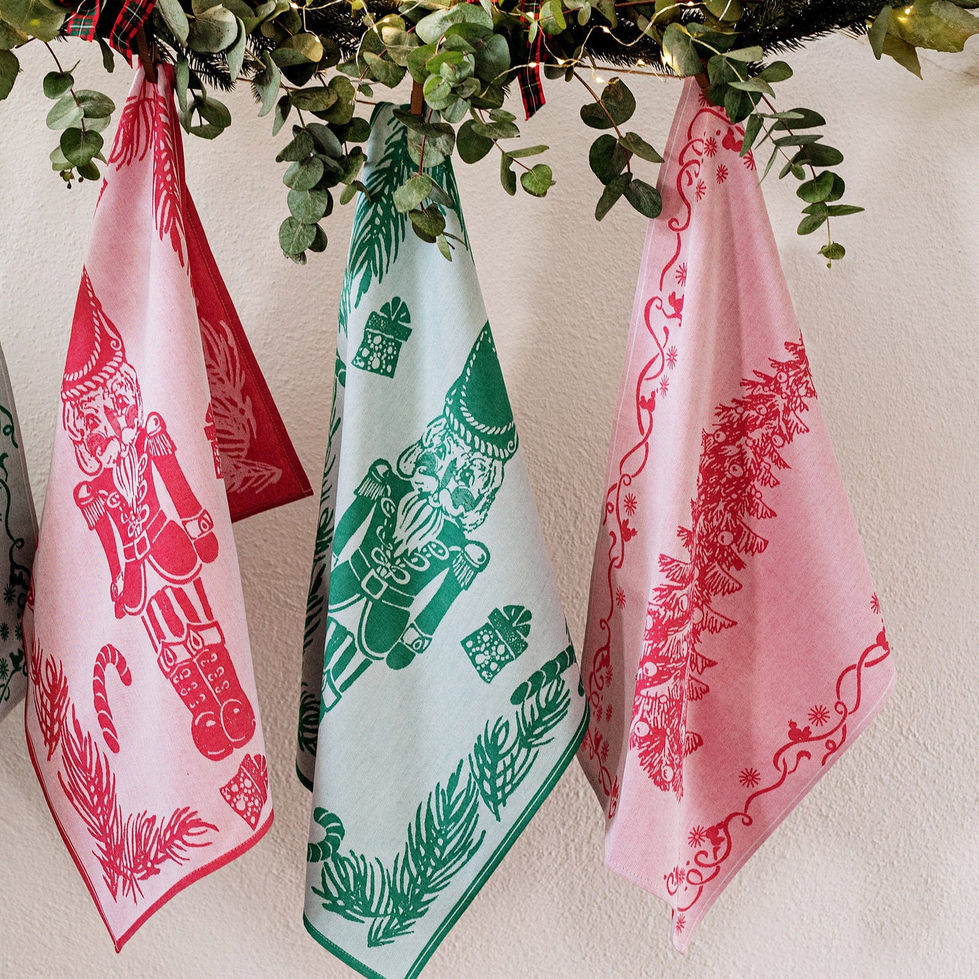 Strofinaccio Red Tree Dish Towels - Set of 2