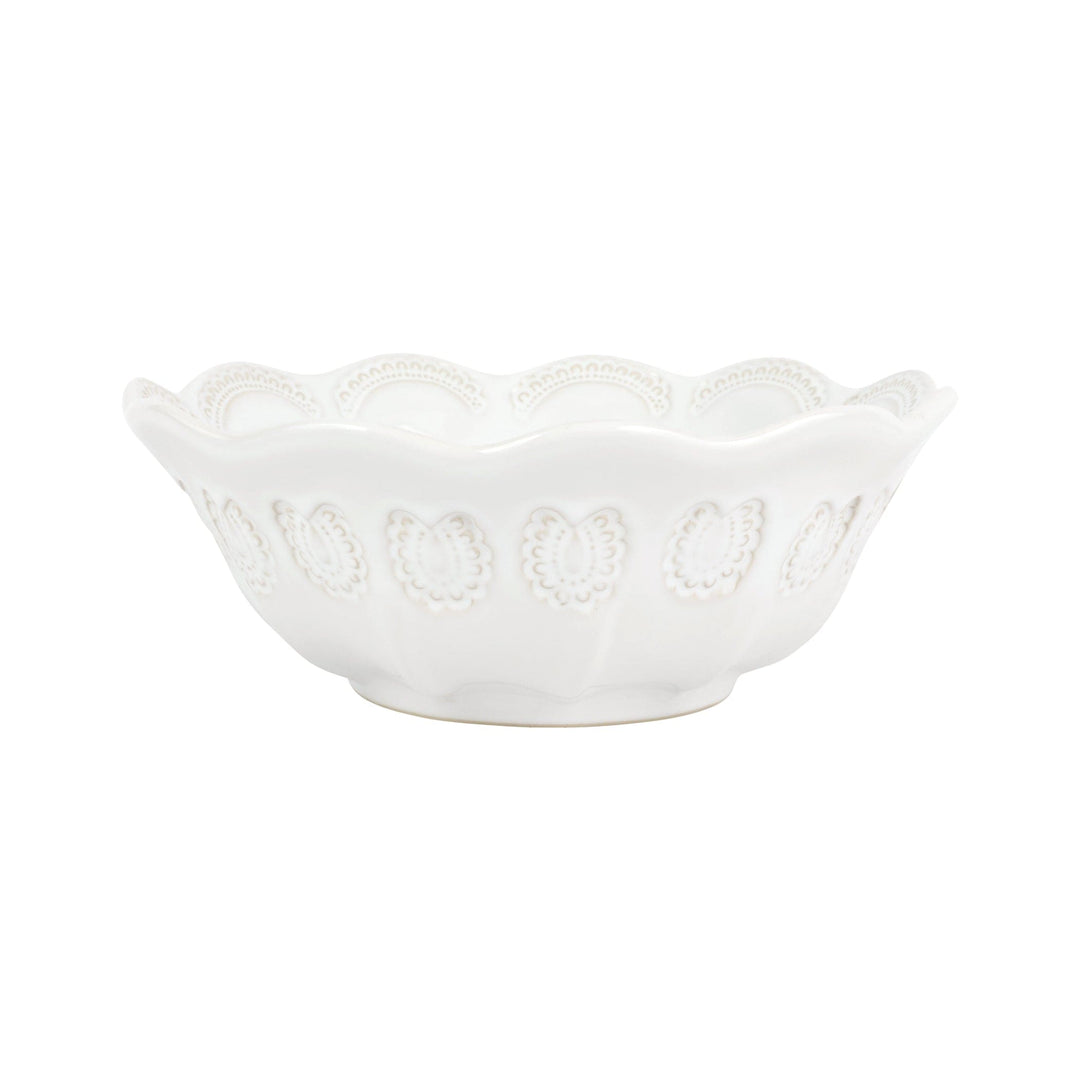 Incanto Stone White Lace Medium Round Bowl