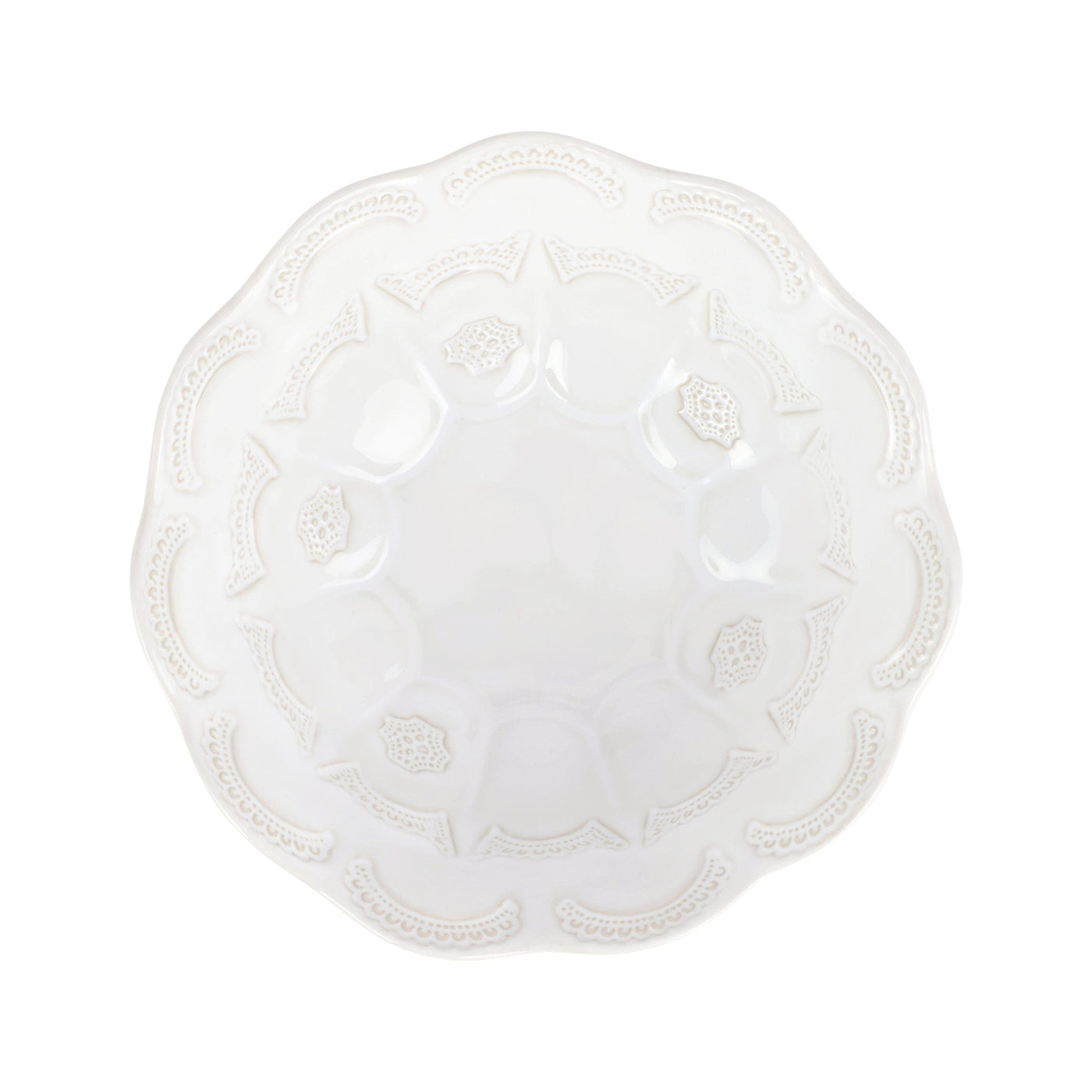 Incanto Stone White Lace Medium Round Bowl